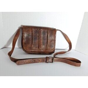 Bed Stu FRANKIE Genuine Leather Crossbody Messenger Bag Purse Chocolate Brown